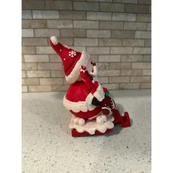 Claydough Santa Claus Stocking Holder Stocking Hanger Christmas - Picture 2 of 4